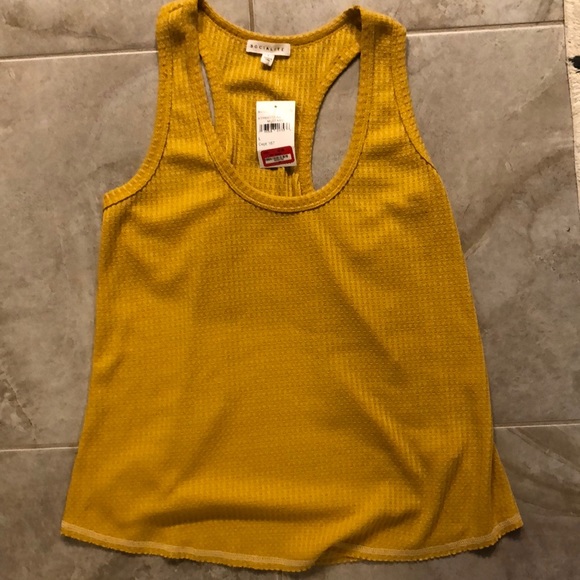 Socialite Tops - Socialite Mustard racer back tank